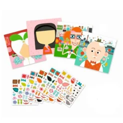 Láminas para decorar con pegatinas Personas del Mundo - Djeco