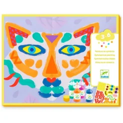 Láminas para pintura con esponja simetría Animales (4) - Djeco
