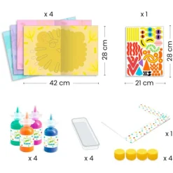 Láminas para pintura con esponja simetría Animales (4) - Djeco