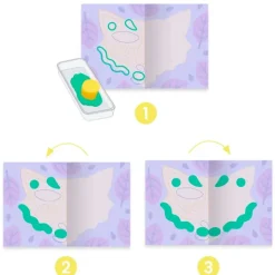 Láminas para pintura con esponja simetría Animales (4) - Djeco
