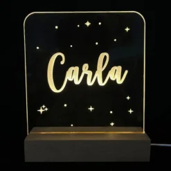 Lámpara personalizada cuadrada - Metacrilato y madera