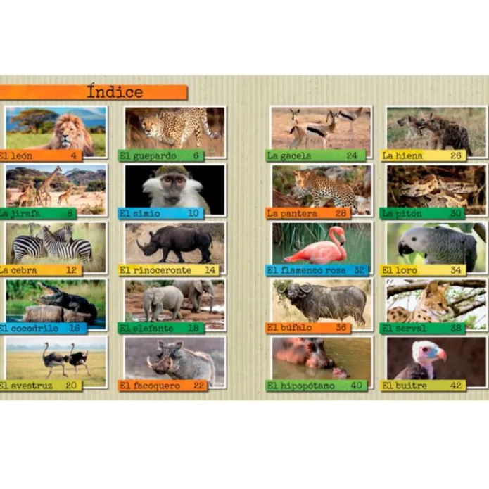 Los animales de la sabana - Descubriendo el mundo - Algar