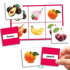 Loto 72 alimentos con imágenes y nombres en idiomas - Akros