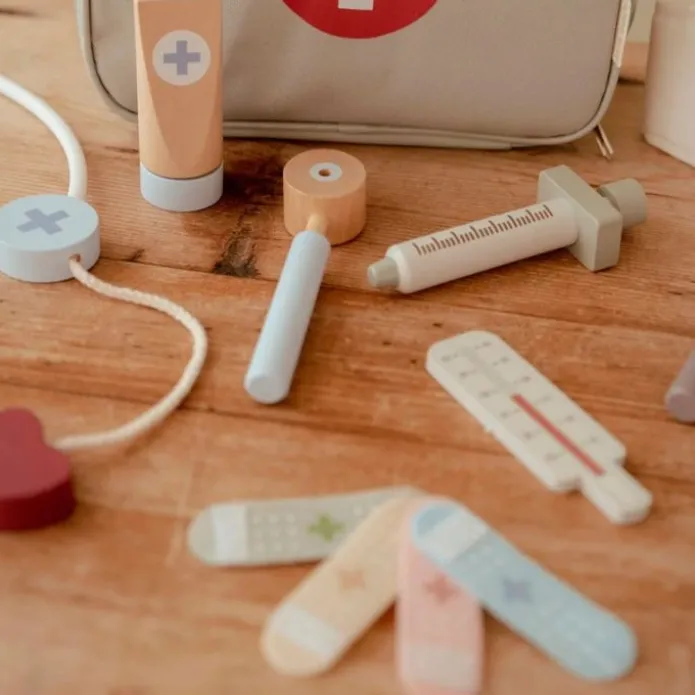 Maletín de médico o doctor con accesorios de madera - Little Dutch