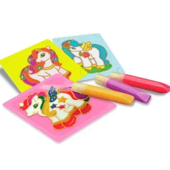 Maletín para dibujar unicornios para ventanas ThinkingKits - 4M