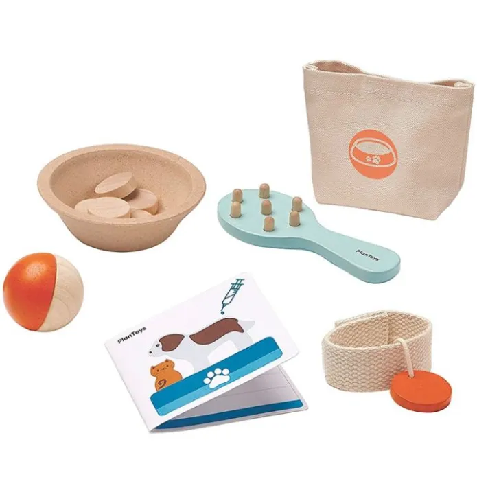 Maletín para perro o gato con accesorios de madera - PlanToys