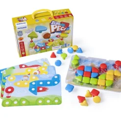 Maletín Pegs con pinchos de colores de 4 cm - Miniland