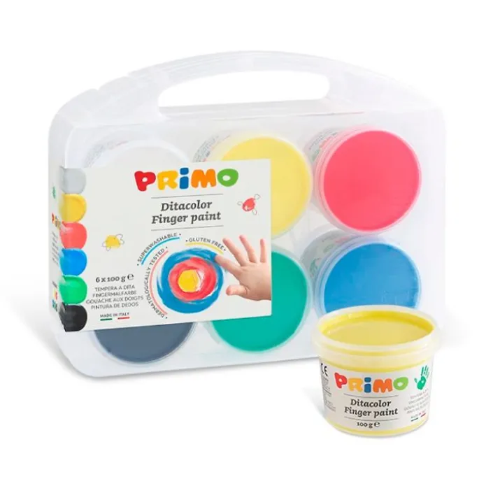 Maletín pintura de dedos colores básicos (6) - Primo