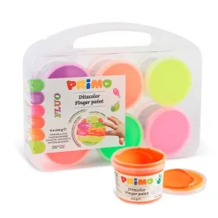 Maletín pintura de dedos colores flúor (6) - Primo