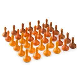 Mandala con 36 calabazas de madera naranjas - Grapat
