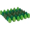Mandala con 36 árboles de madera colores verdes - Grapat