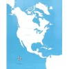 Mapa de América del Norte con nombres - Montessori