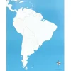 Mapa de América del Sur sin nombres - Montessori