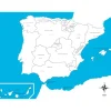 Mapa de España con nombres - Montessori