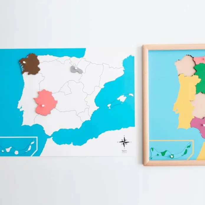 Mapa de España sin nombres - Montessori