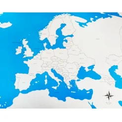 Mapa de Europa con nombres - Montessori