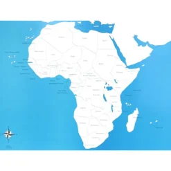 Mapa de África con nombres - Montessori