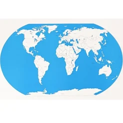 Mapa del mundo con nombres - Montessori