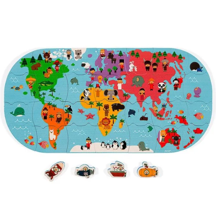 Mapa del mundo de baño - Janod