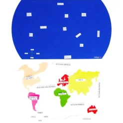 Mapamundi de fieltro 22 piezas - DeFieltro