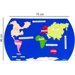 Mapamundi de fieltro 22 piezas - DeFieltro