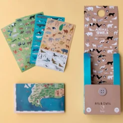 Mapamundi para completar con 165 pegatinas Animal World - Londji