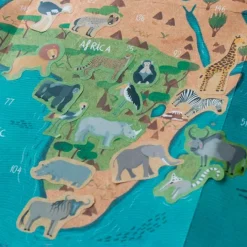 Mapamundi para completar con 165 pegatinas Animal World - Londji