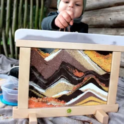 Marco creativo de madera con arena - JonEly