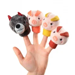 Marionetas de dedo El lobo y los 3 cerditos (4) - Lilliputiens