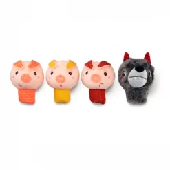 Marionetas de dedo El lobo y los 3 cerditos (4) - Lilliputiens