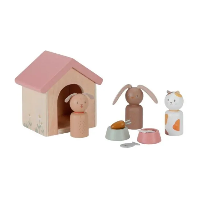Mascotas de madera para casa de muñecas - Little Dutch