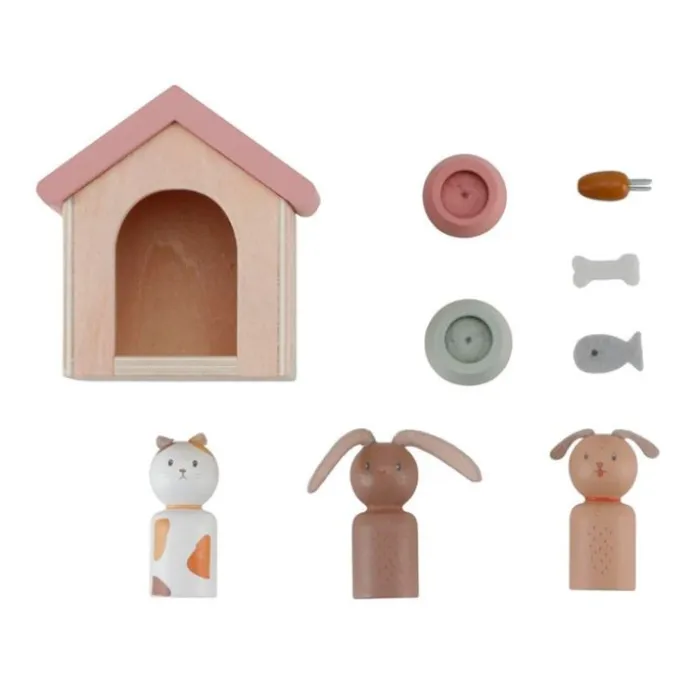 Mascotas de madera para casa de muñecas - Little Dutch