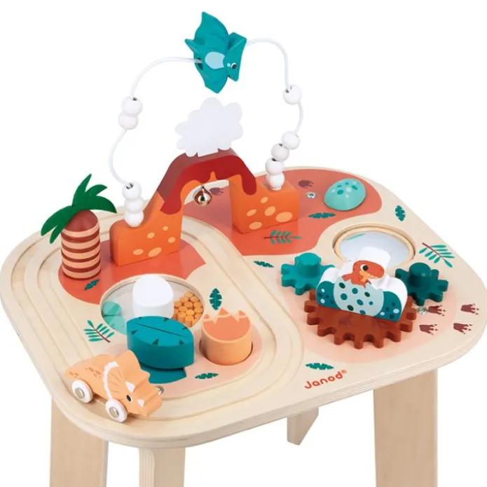 Mesa de actividades de madera Dinosaurios - Janod