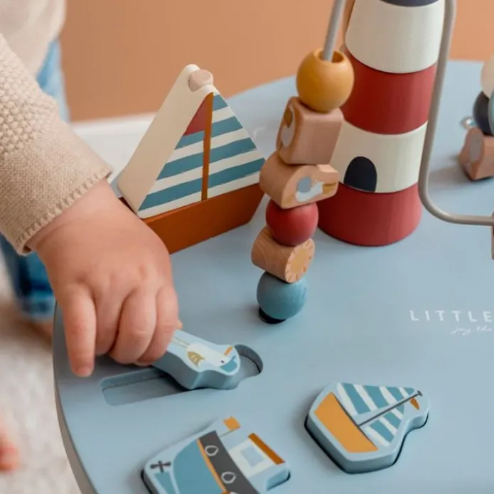 Mesa de actividades de madera peces y barcos - Little Dutch