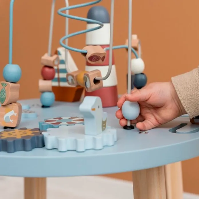 Mesa de actividades de madera peces y barcos - Little Dutch