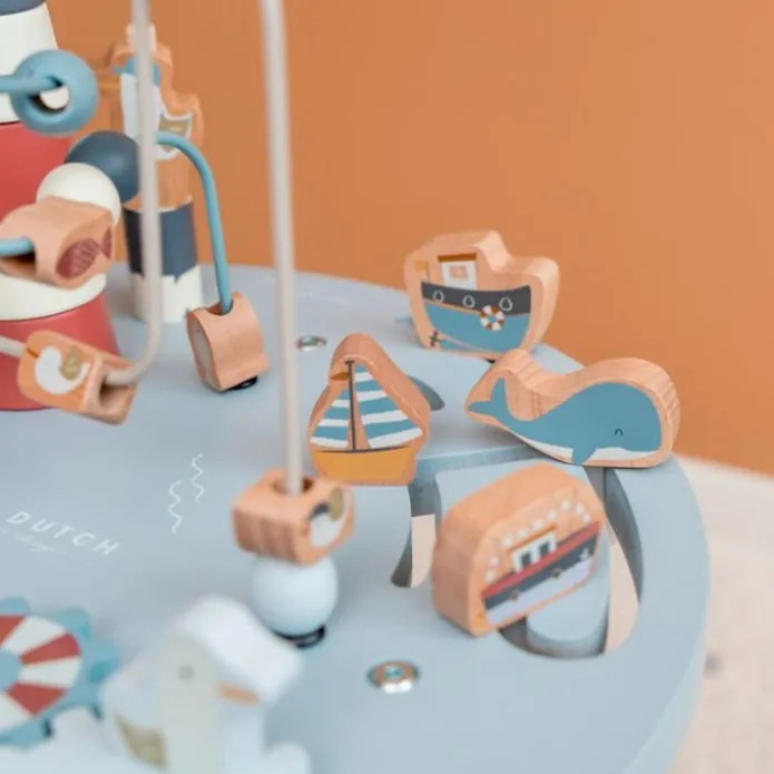 Mesa de actividades de madera peces y barcos - Little Dutch