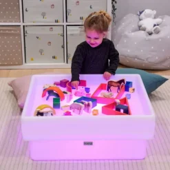 Mesa de luz de LEDS cuadrada para descubrir y explorar Sensory Mood 69 x 28,5 cm - TickiT