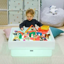 Mesa de luz de LEDS cuadrada para descubrir y explorar Sensory Mood 69 x 28,5 cm - TickiT