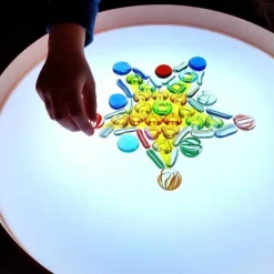 Mesa de luz de LEDS de colores con bordes 47 cm - JonEly
