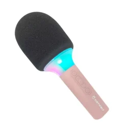 Micrófono con efectos de luz y sonido Kidymic rosa - Kidywolf