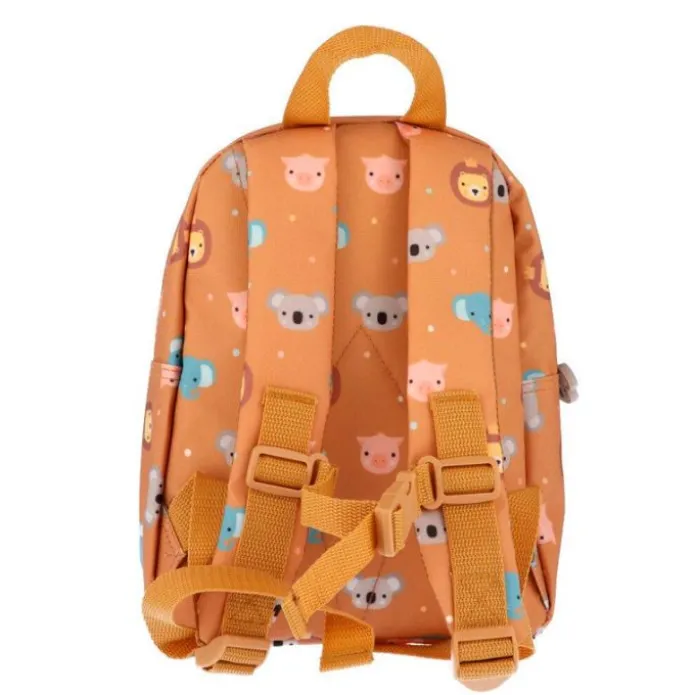 Mochila pequeña marrón Animal Friends - Tutete