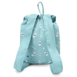Mochila pequeña tela verde Pandas in Space - Tutete