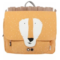 Mochila rectangular amarilla león - Trixie + REGALO estuche