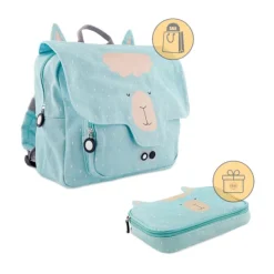 Mochila rectangular azul alpaca - Trixie + REGALO estuche