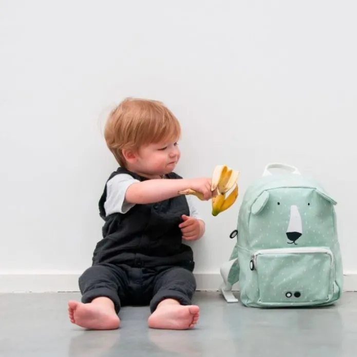 Mochila saco verde menta oso polar - Trixie + REGALO estuche