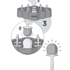 Molde de silicona para 9 helados caseros - Mini Pops - Zoku