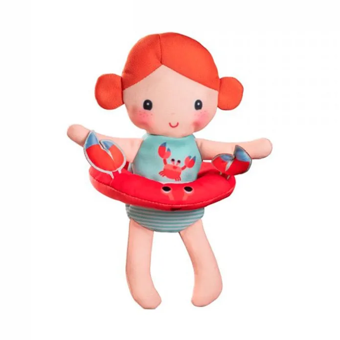 Muñeca para bañera Axelle con flotador cangrejo - Lilliputiens