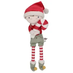 Muñeco de Navidad Jim con bastón de caramelo 33 cm - Little Dutch