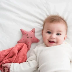 Muñeco Doudou de algodón orgánico Estrella de mar - aPunt Barcelona