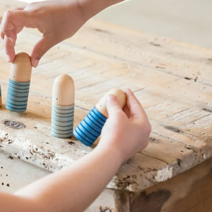 Muñecos Brotes de madera colores arcoíris y pastel (18) - Grapat